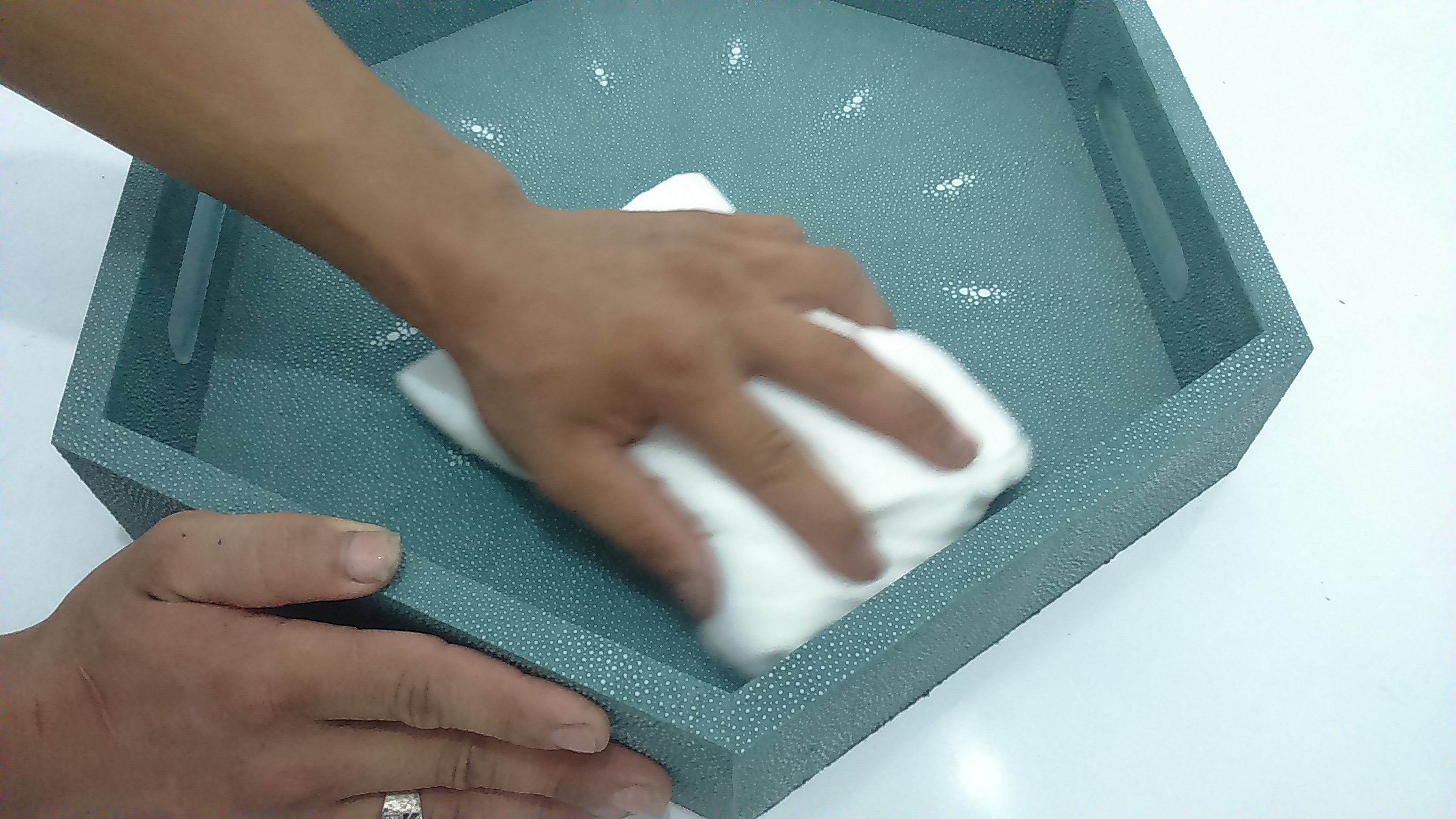 How to care for Faux Shagreen finishing products